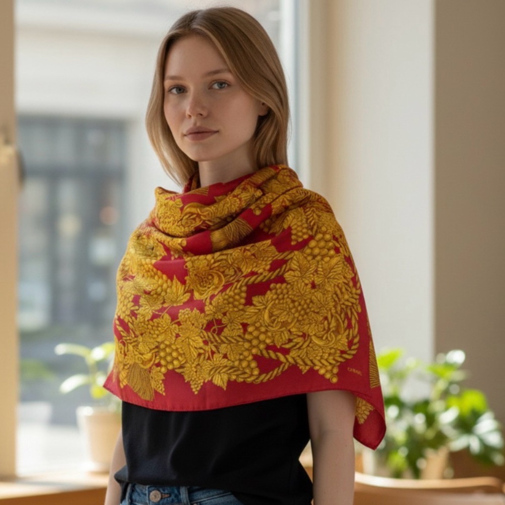 CHANEL Silk Scarf- 34.6”x 34.6” 😍❤️